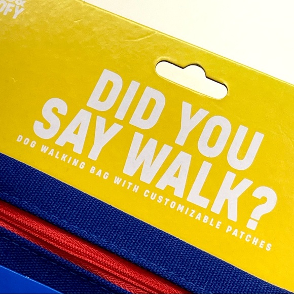 Wild & Woofy Dog Pet Walking Bag Customizable Iron-On Patches W/Adjustable Strap - Picture 2 of 16